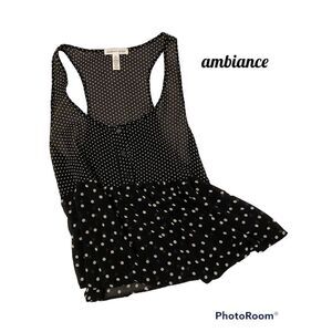 Woman’s JR Ambiance SZ M Black/White Polka Dot Top